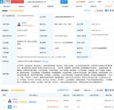 楊天真創立“真本事” 從娛樂營銷到日用品銷售的戰略跨界